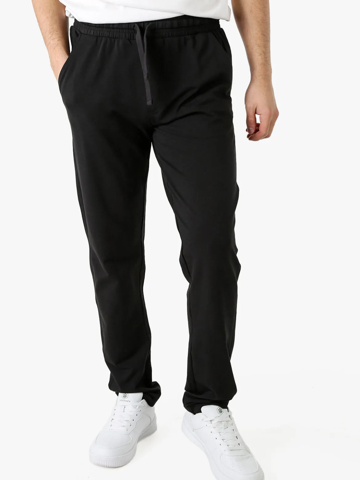 Coveri Moving Pantaloni sportivi da uomo in cotone con coulisse - nero