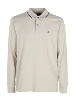 Coveri Moving Polo da uomo a maniche lunghe in cotone