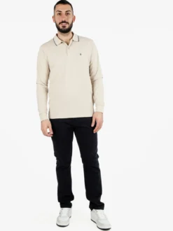 Coveri Moving Polo da uomo a maniche lunghe in cotone