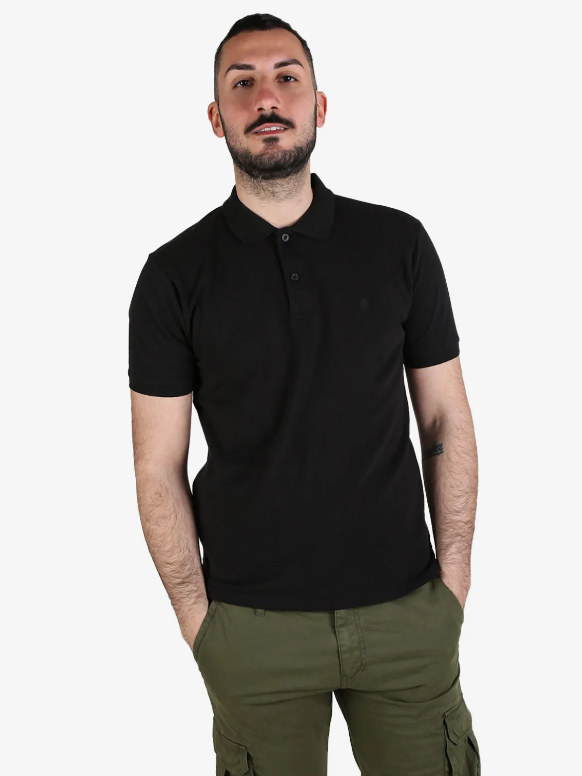 Coveri Moving Polo da uomo in cotone a maniche corte