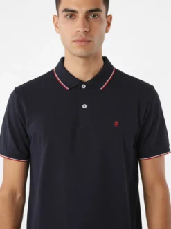 Coveri Moving Polo da uomo in cotone a maniche corte - blu scuro