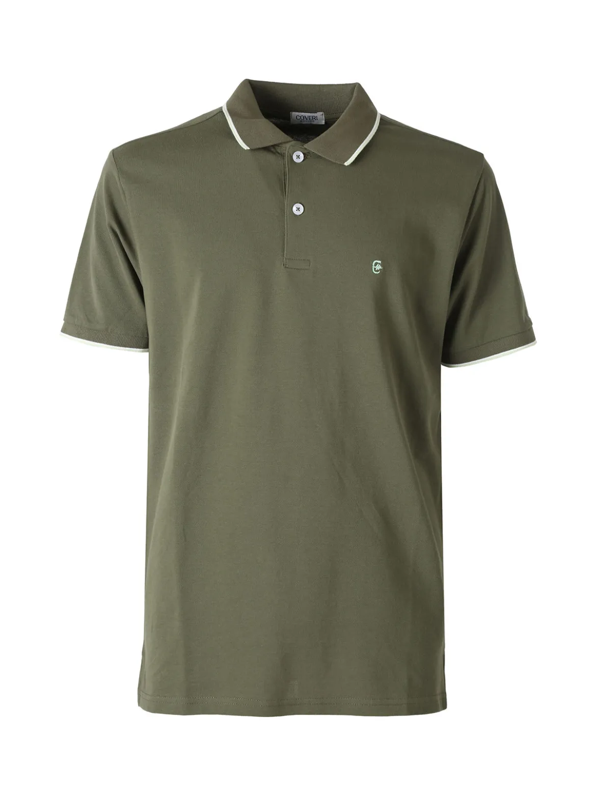 Coveri Moving Polo da uomo in cotone a maniche corte - militare