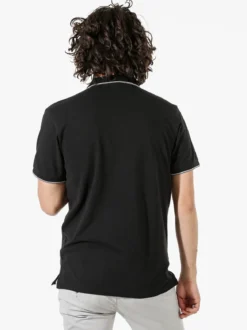 Coveri Moving Polo da uomo in cotone a maniche corte - nero