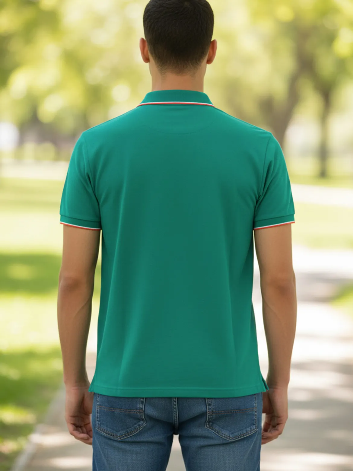 Coveri Moving Polo da uomo in cotone a maniche corte - verde