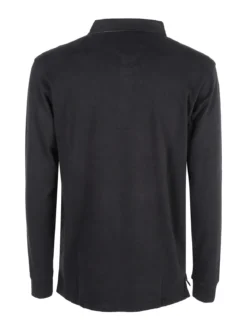 Coveri Moving Polo da uomo in cotone a maniche lunghe - nero