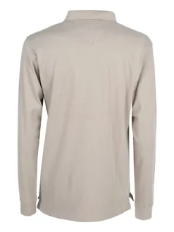 Coveri Moving Polo da uomo in cotone a maniche lunghe - sabbia