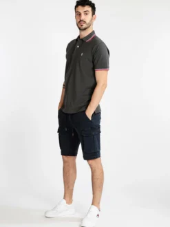 Coveri Moving Polo da uomo in cotone piquet a maniche corte