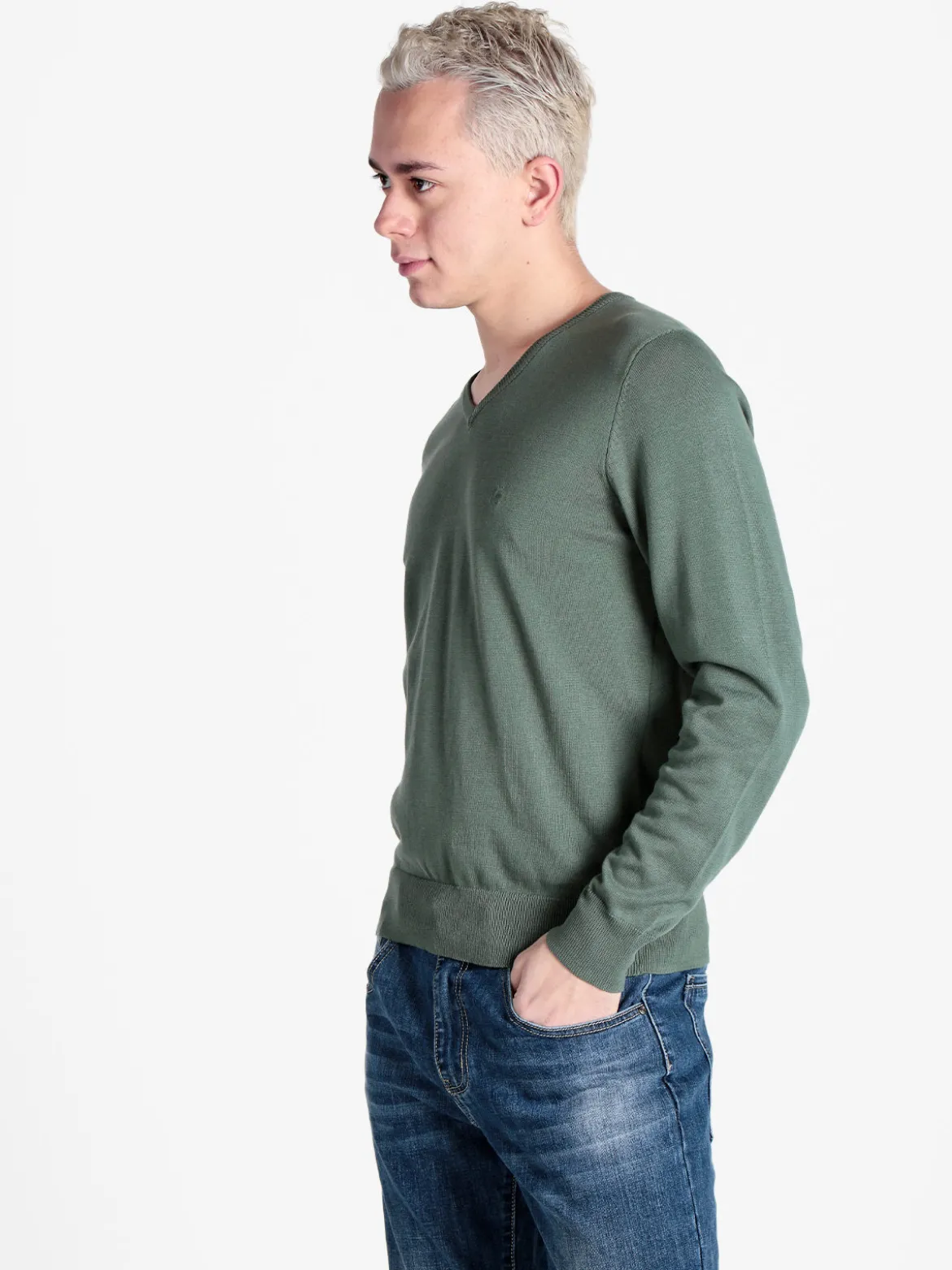 Coveri Moving Pullover da uomo in cotone scollo V