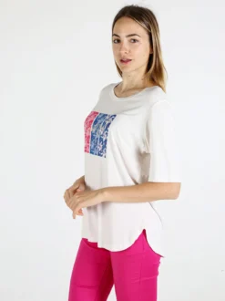Coveri Moving T-shirt da donna con stampa e strass