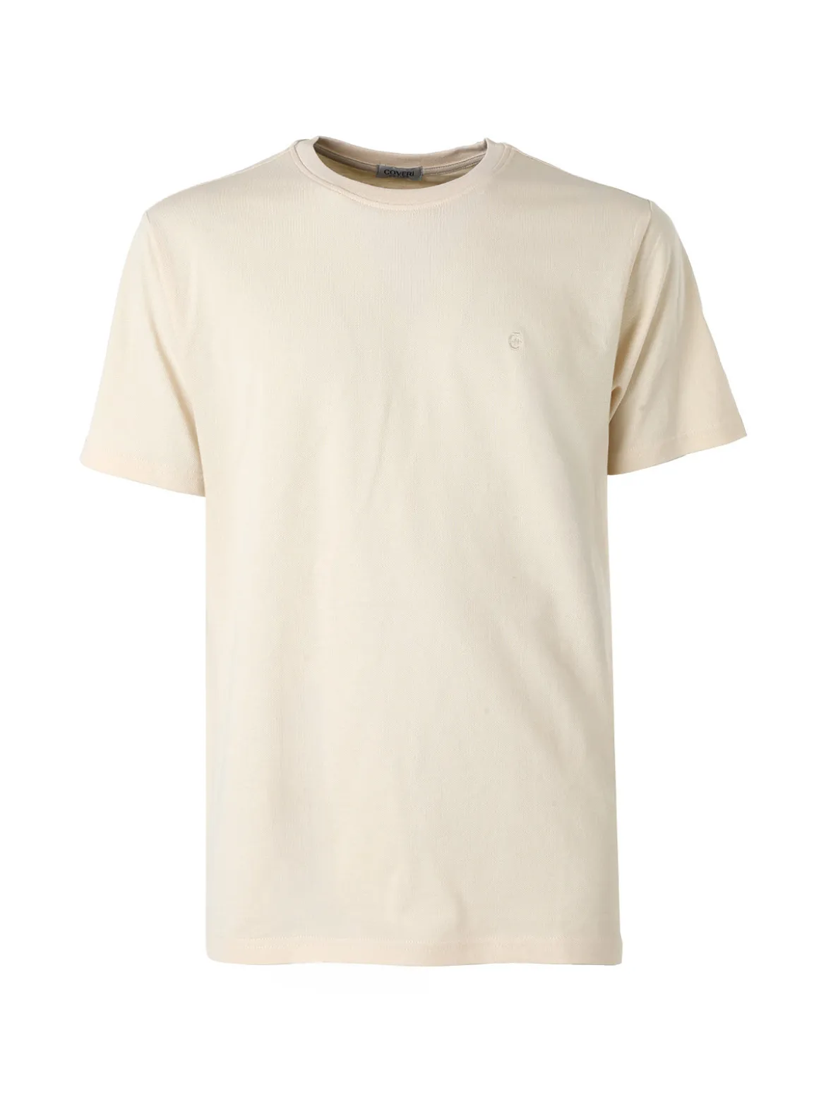 Coveri Moving T-shirt da uomo girocollo in cotone - beige