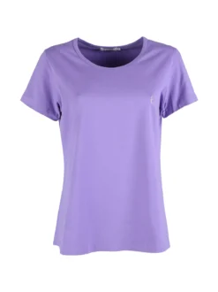 Coveri Moving T-shirt donna girocollo in cotone - lilla