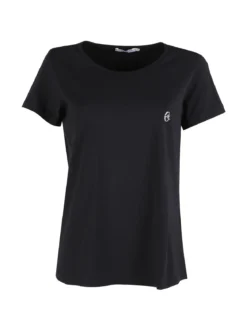 Coveri Moving T-shirt donna girocollo in cotone - nero
