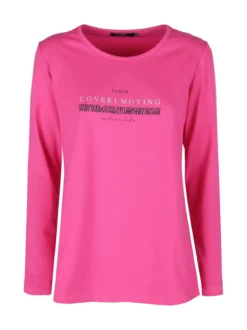Coveri Moving T-shirt girocollo da donna a maniche lunghe