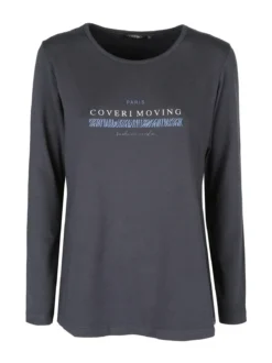 Coveri Moving T-shirt girocollo da donna a maniche lunghe