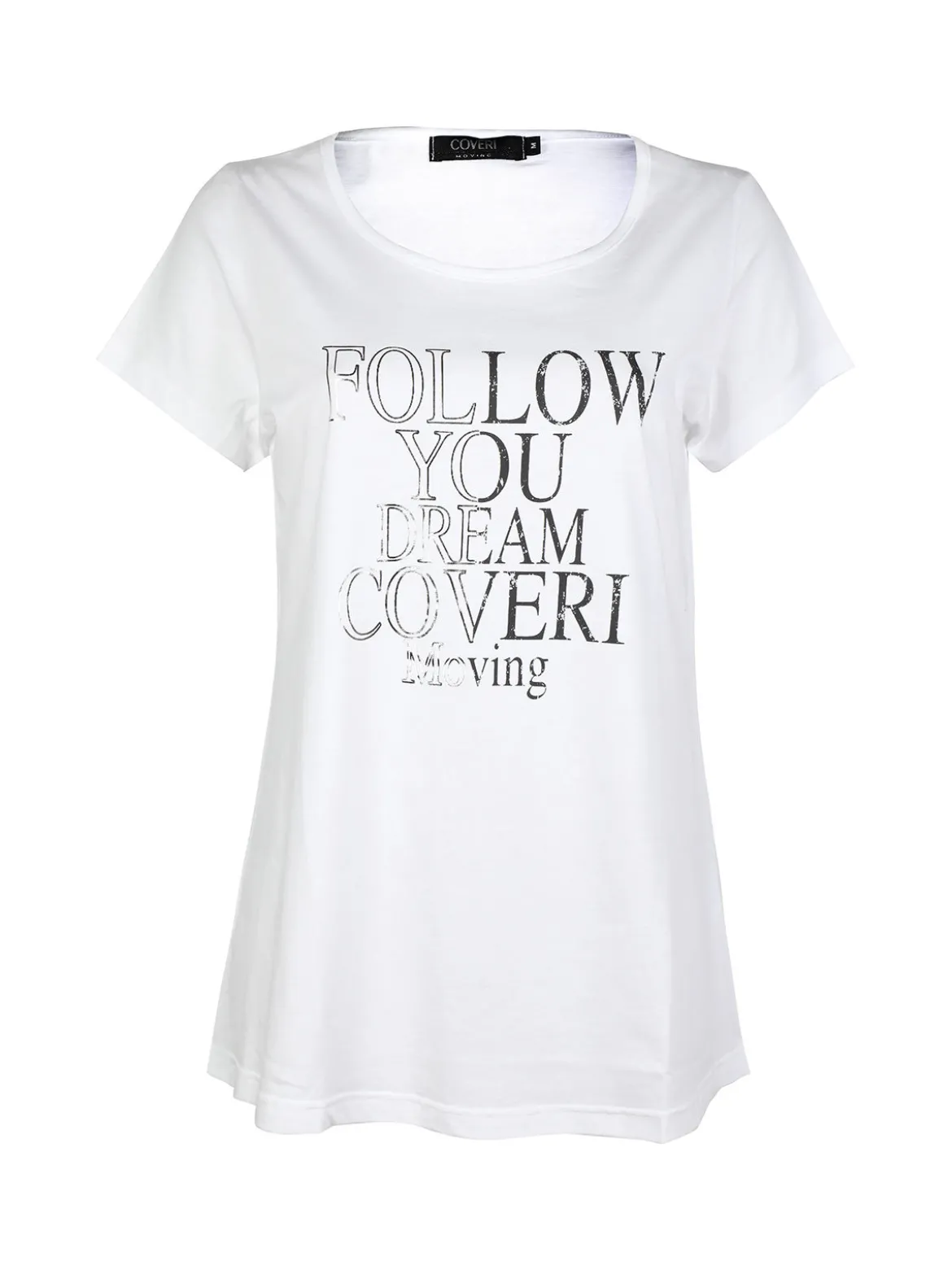 Coveri Moving T-shirt manica corta donna in cotone con scritta