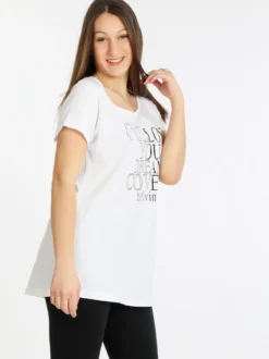 Coveri Moving T-shirt manica corta donna in cotone con scritta