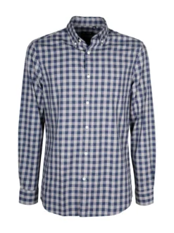 Coveri Viale Morin Camicia uomo a quadri in cotone a maniche lunghe