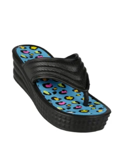Coveri World Ciabatte donna a infradito in gomma con zeppa