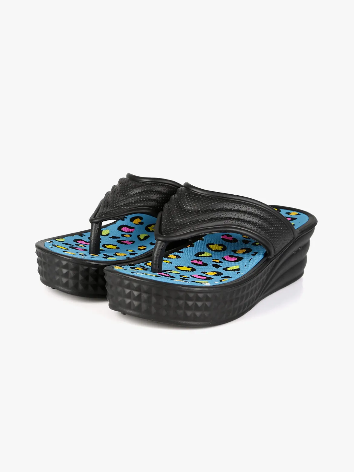 Coveri World Ciabatte donna a infradito in gomma con zeppa