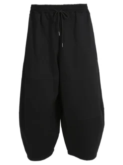158c Pantaloni donna a palloncino con cavallo basso - nero