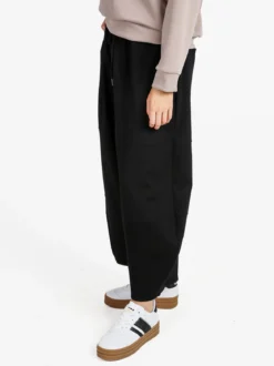 158c Pantaloni donna a palloncino con cavallo basso - nero