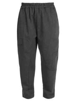 158c Pantaloni sportivi donna con cavallo basso - grigio scuro