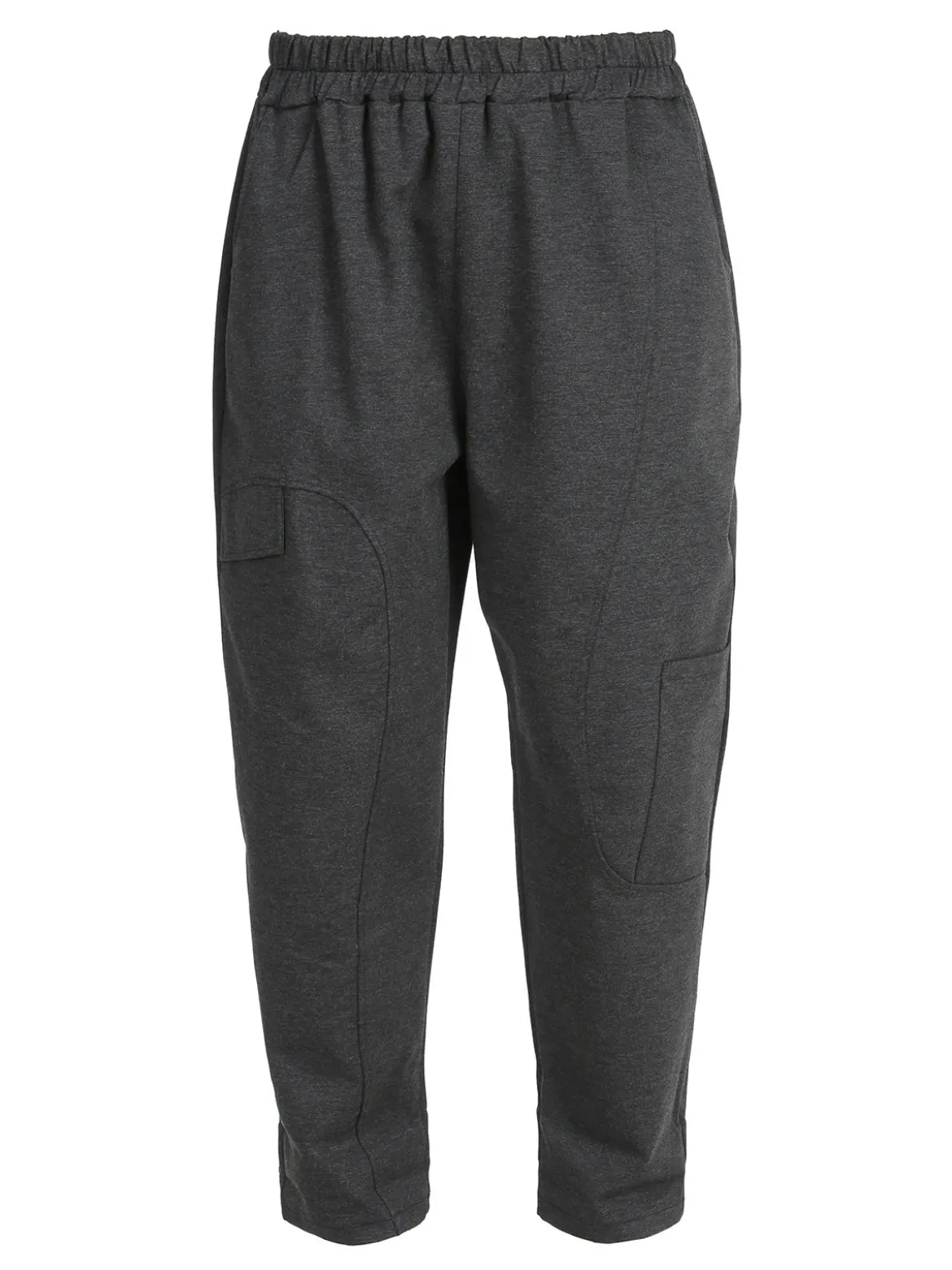 158c Pantaloni sportivi donna con cavallo basso - grigio scuro