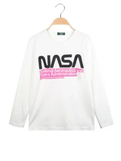 Cuba10 T-shirt da ragazza a maniche lunghe con scritta