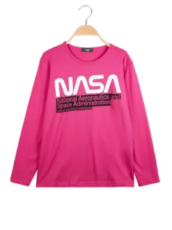 Cuba10 T-shirt da ragazza a maniche lunghe con scritta