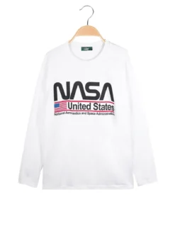 Cuba10 T-shirt da ragazzo a maniche lunghe con scritta