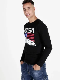Cuba10 T-shirt uomo a maniche lunghe con stampa
