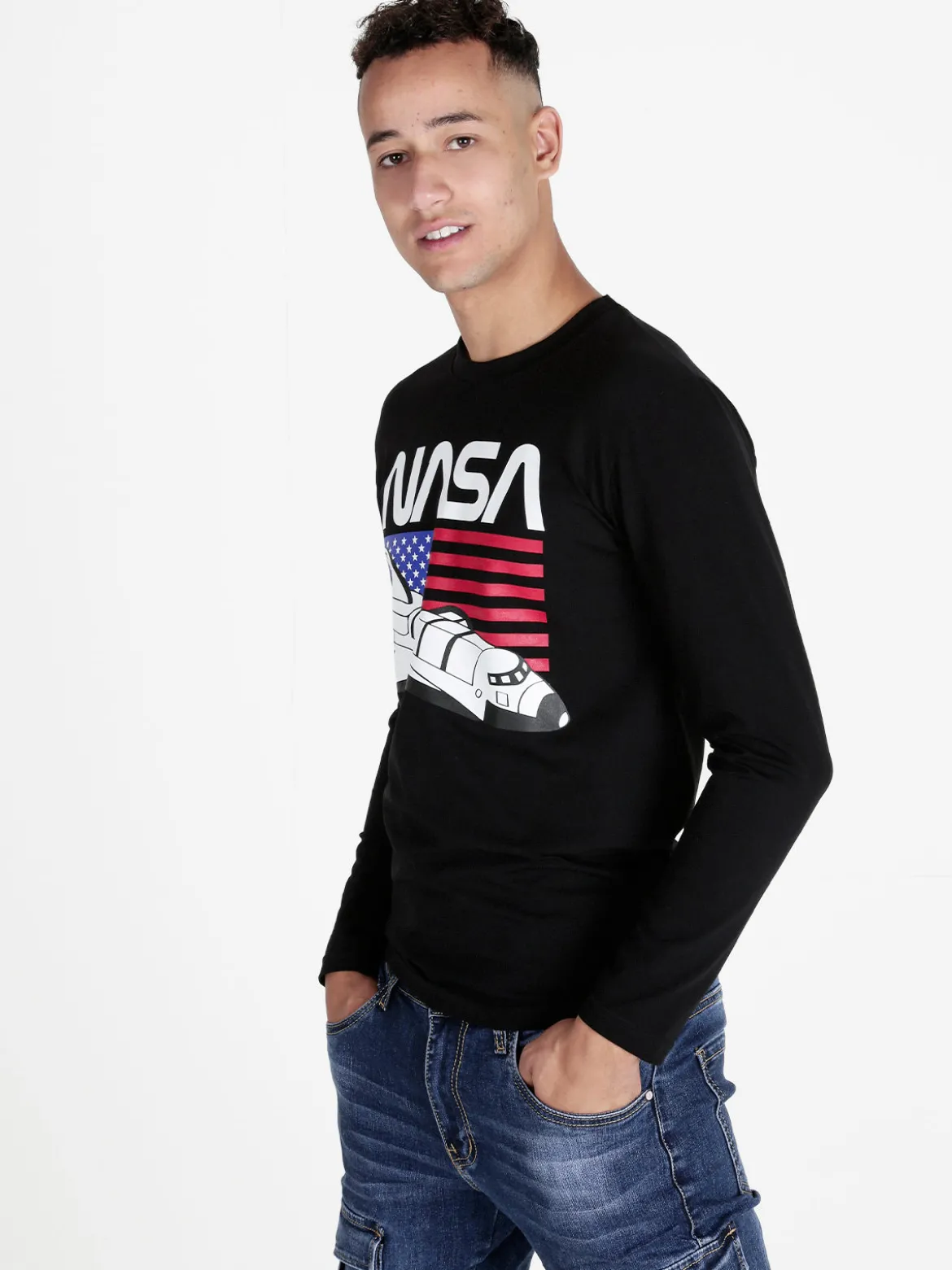 Cuba10 T-shirt uomo a maniche lunghe con stampa