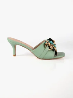 Dame Rose Ciabatte donna con tacco e foulard