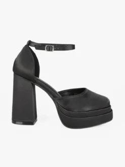 Dame Rose Decolletè donna effetto raso con tacco e plateau