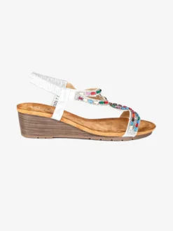 Dame Rose Sandali donna con fasce intrecciate decorate