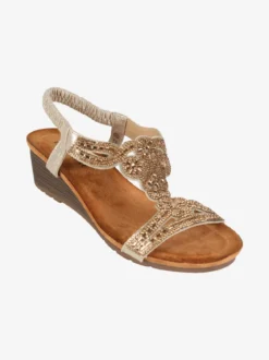 Dame Rose Sandali donna gioiello con zeppa