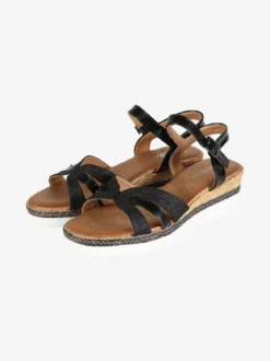 Dame Rose Sandali donna glitter con zeppa