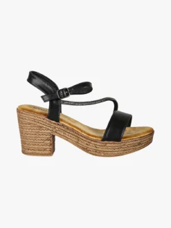 Dame Rose Sandali donna strass con tacco e plateau