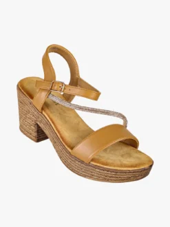 Dame Rose Sandali donna strass con tacco e plateau
