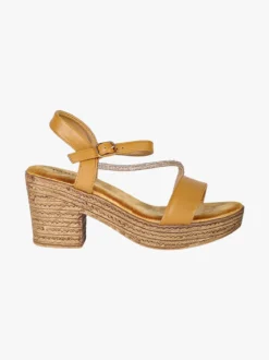 Dame Rose Sandali donna strass con tacco e plateau
