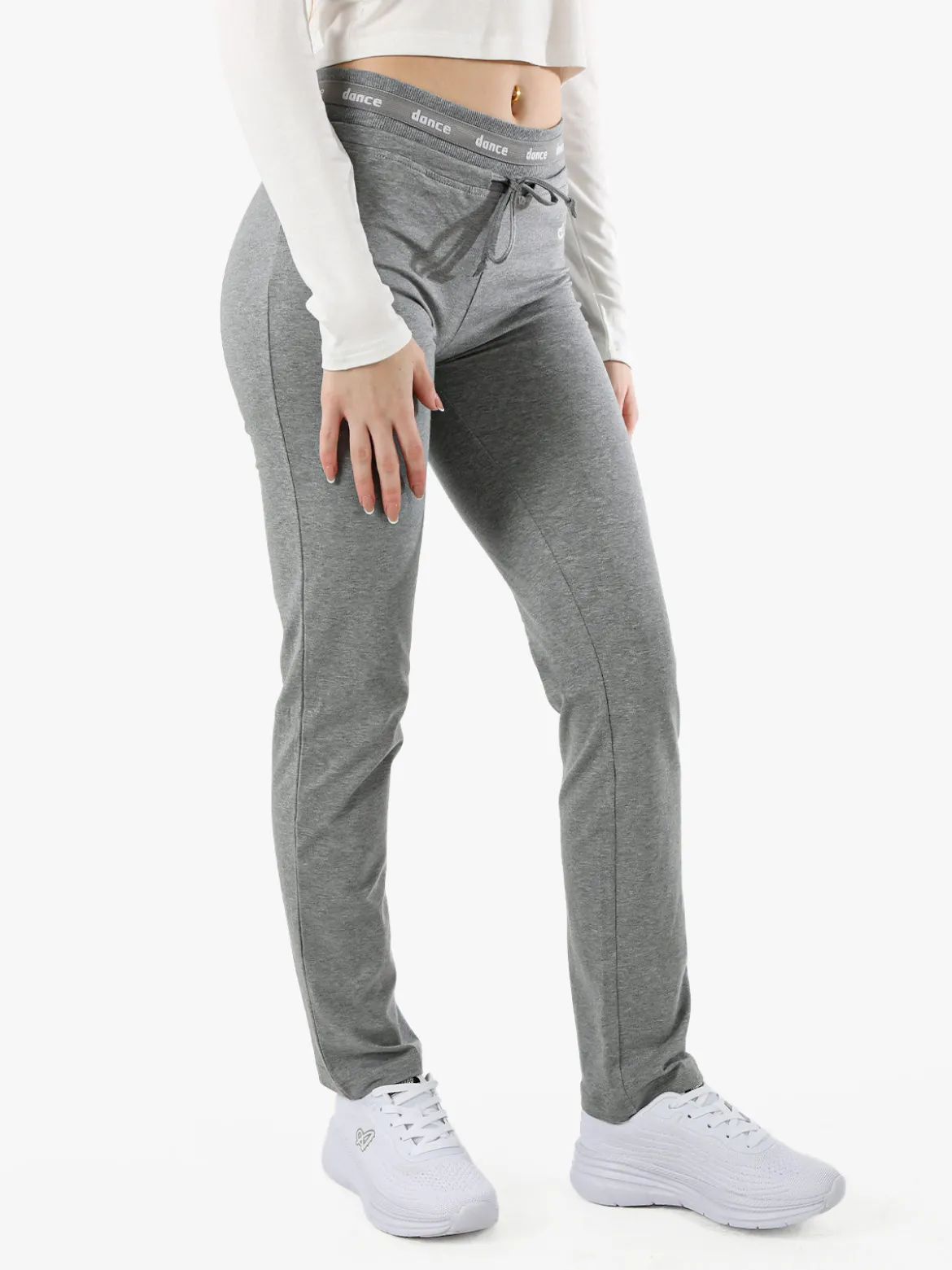 Dance Pantaloni sportivi da donna con coulisse in vita - grigio