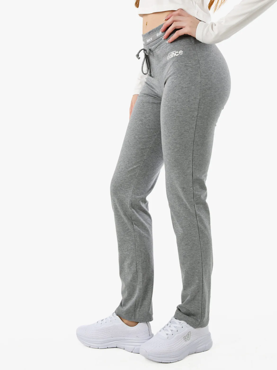 Dance Pantaloni sportivi da donna con coulisse in vita - grigio