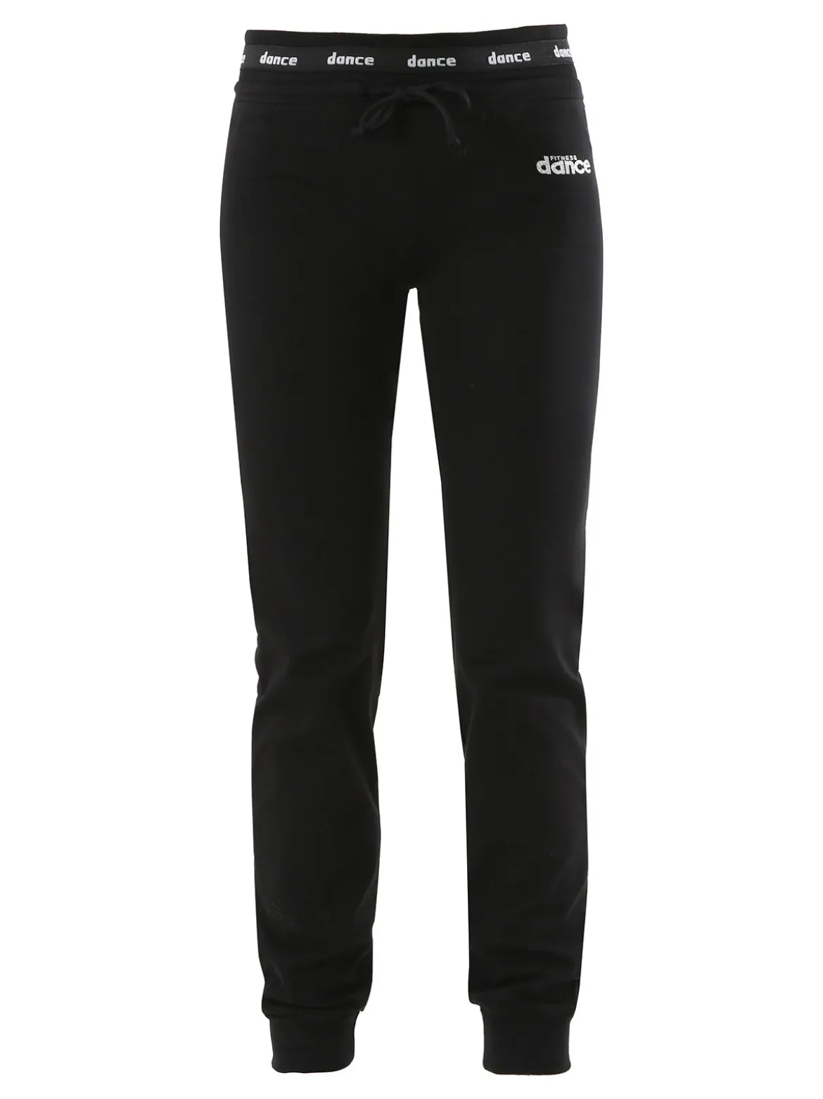 Dance Pantaloni sportivi da donna con polsini e coulisse in vita - nero