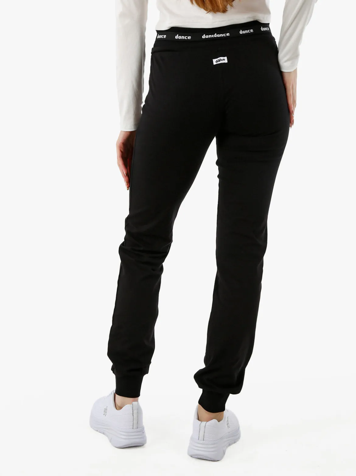 Dance Pantaloni sportivi da donna con polsini e coulisse in vita - nero