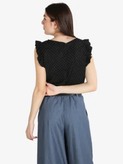 Daystar Blusa donna con strass e bottoni sulla schiena