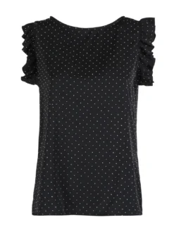 Daystar Blusa donna con strass e bottoni sulla schiena