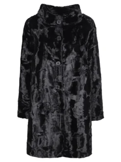 Daystar Cappotto lungo da donna in pelliccia sintetica