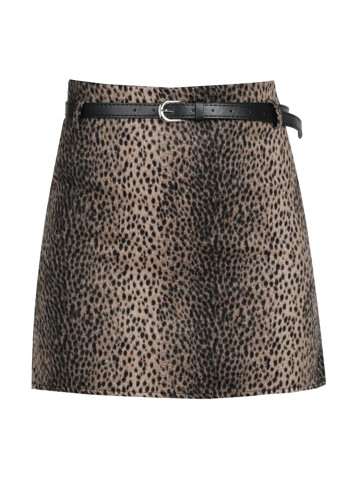 Daystar Gonna corta da donna animalier con cintura