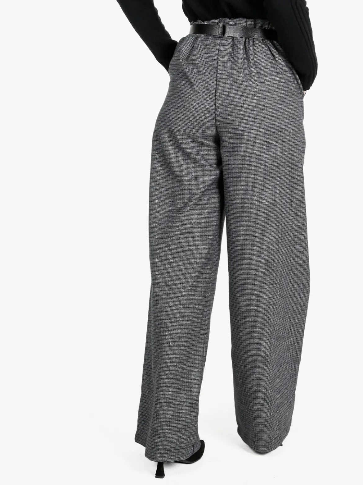 Daystar Pantaloni donna quadrettati a gamba larga