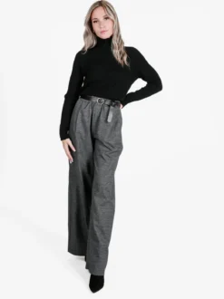 Daystar Pantaloni donna quadrettati a gamba larga